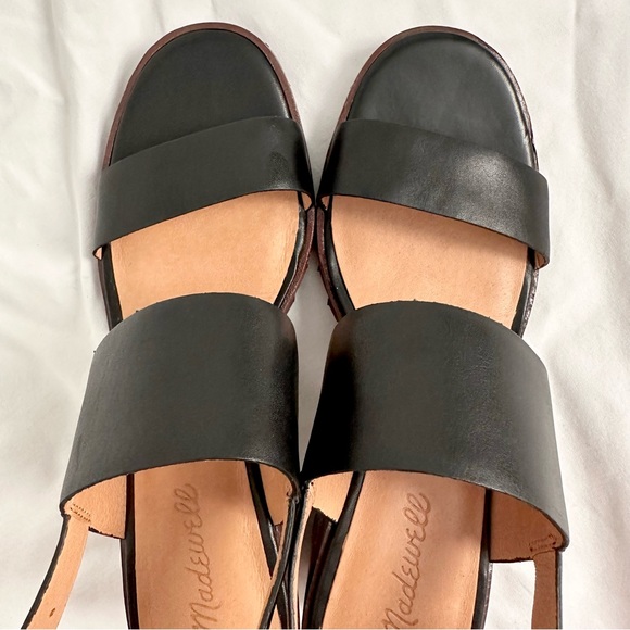Madewell The Kiera Lugsole Sandal Black 9 - Picture 11 of 15